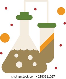 Chemistry lab and school class, science, education scene with miniature people, students. Isometric, vector concept design