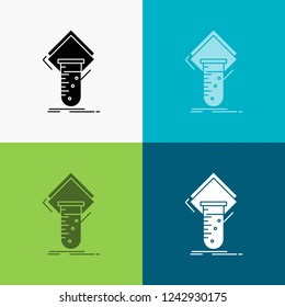Chemistry, lab, study, test, testing Icon Over Various Background. glyph style design, designed for web and app. Eps 10 vector illustration