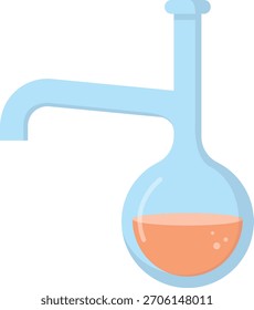 Chemistry Lab Tools Element with Cartoon Design. Vector Illustration.
