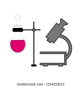 Chemistry lab tools icon