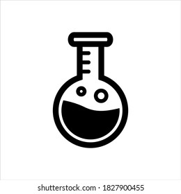 Chemistry lab vector icon on white background