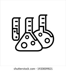 Chemistry lab vector icon symbol design