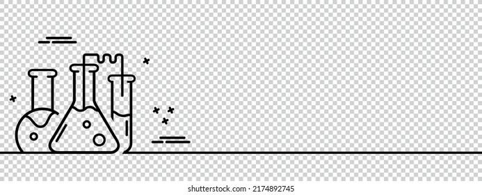 Chemistry Laboratory Analysis Process Strategy Concept - Vector Illustration Isolated On Transparent Background