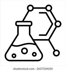Chemistry Laboratory Flask and Molecule icon