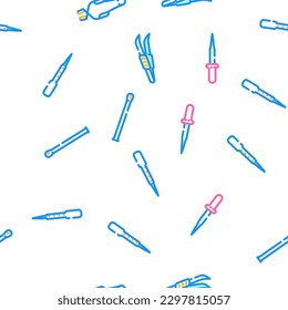 estudio de laboratorio químico vector de ensayo de patrones sin fisuras ilustración de línea delgada