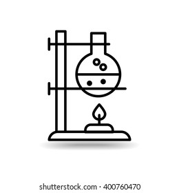  chemistry laboratory flat icon isolate on white background vector illustration eps 10