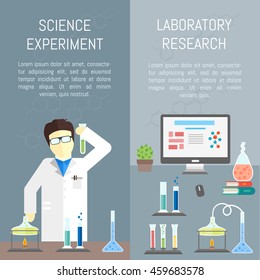 Chemistry laboratory man. 