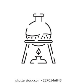 Chemistry and laboratory related line icon. Science and scientific equipment linear icon. Lab and experiment outline vector sign biology. Test instruments 