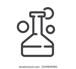 Chemistry laboratory test tubes isolated concept. Vector flat graphic design illustration