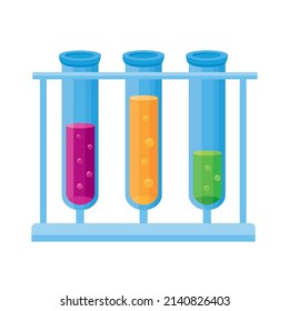 ícono de prueba de tubos de laboratorio de química
