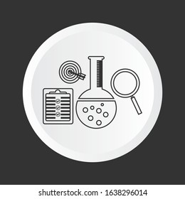 Chemistry laboratory work space and science equipment concept