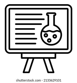Imagen vectorial del icono de la conferencia química. También se puede usar para aplicaciones web, aplicaciones móviles y medios impresos.