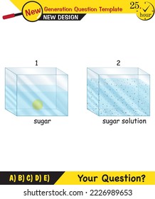 Chemistry Lecture Notes, Mixtures topic, next generation question template, eps, vector, for teachers