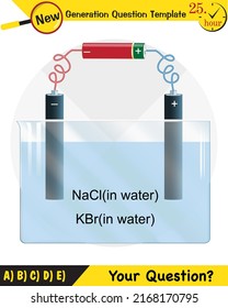 Chemistry lesson electrode topic, salt bridges, electrochemical batteries, next generation question template