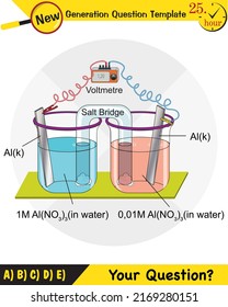 Chemiestunde zum Thema Elektrode, Salzbrücken, elektrochemische Batterien, Fragevorlage der nächsten Generation