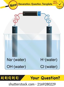 Chemistry lesson electrode topic, salt bridges, electrochemical batteries, next generation question template