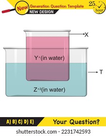 Chemistry lesson electrode topic, salt bridges, electrochemical batteries, next generation question template, exam question, eps 