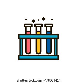 Chemistry lesson vector symbol. 