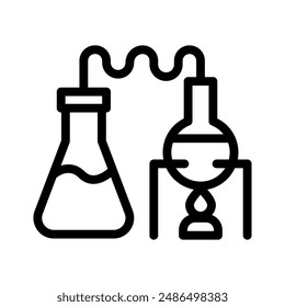 chemistry line icon illustration vector graphic. Simple element illustration vector graphic, suitable for app, websites, and presentations isolated on white background