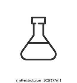 Chemistry line icon, sign or symbol. Premium pictogram in trendy outline style. Chemistry pixel perfect vector icon isolated on a white background. 