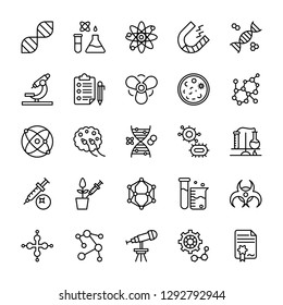 Chemistry Line Vector Icons Stock Vector (Royalty Free) 1292792944 ...