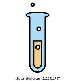 Chemistry liquid flask social media marketing business marketing doodle vector illustration