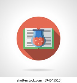 Chemistry literature. Round flat color icon