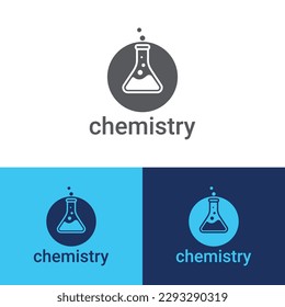 plantilla vectorial de diseño de logotipo de química,