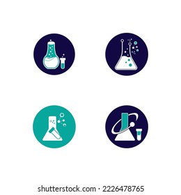 Ilustración de la plantilla de vectores de logotipos de química