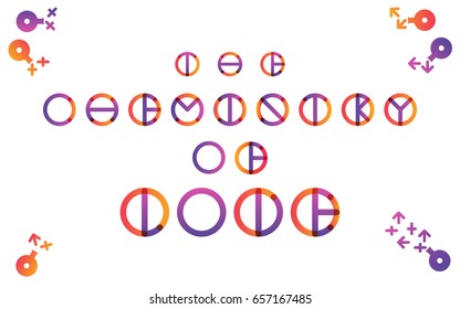 The chemistry of love flat color transition lettering