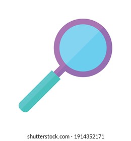 chemistry magnifier research science flat style vector illustration