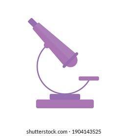 chemistry microscope equipment laboratory science flat style vector illustration