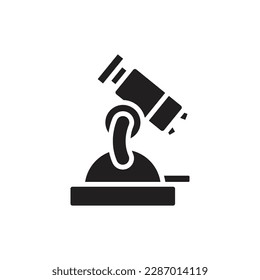 Chemistry Microscope Filled Icon Vector Illustration
