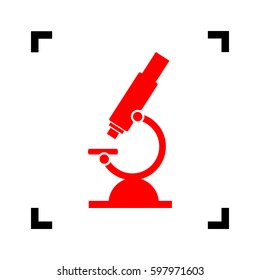 Chemistry Microscope Sign Laboratory Vector Red Stock Vector (Royalty ...