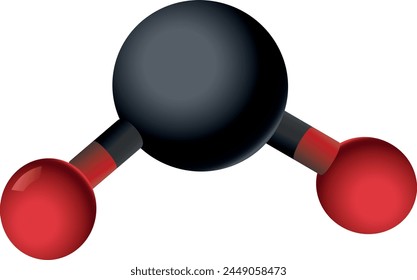 Chemistry model molecule, angular molecule