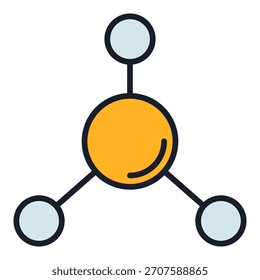 Chemie molekulare Formel Vektor Bildung Konzept farbiges Symbol oder Logo Element