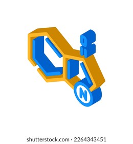 chemistry molecular structure isometric icon vector. chemistry molecular structure sign. isolated symbol illustration
