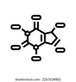 vector de icono de la línea de estructura molecular química. signo de estructura molecular química. símbolo de contorno aislado ilustración negra