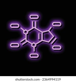 estructura molecular química de neón vector de signo de luz. ilustración de estructura molecular química