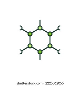 Chemistry Molecular Structure Vector Concept Colored Icon Or Sign