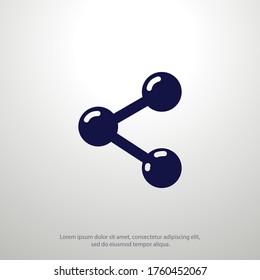 chemistry molecule Icon. Vector illustration EPS 10.