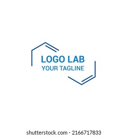 Chemistry molecule lab logo. Molecular structure vector illustration isolated on white background.