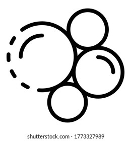 Icono de moléculas de química. Esquema moléculas de química icono vector para el diseño web aislado en fondo blanco