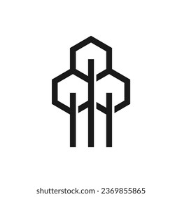 icono del logotipo del árbol de moléculas de química