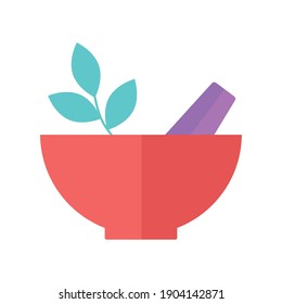 química mortero de laboratorio de laboratorio ilustración vectorial de estilo plano