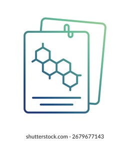 Chemistry Notes icon with white background vector stock illustration