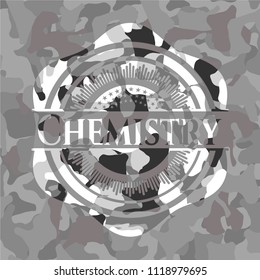 Chemistry on grey camo pattern