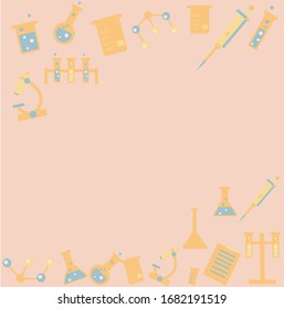 Chemistry on a pink background.