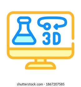 chemistry online lesson color icon vector. chemistry online lesson sign. isolated symbol illustration