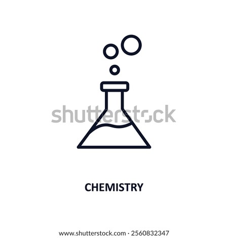 chemistry outline icon.  Thin line icon from education collection. Editable vector isolated on white background